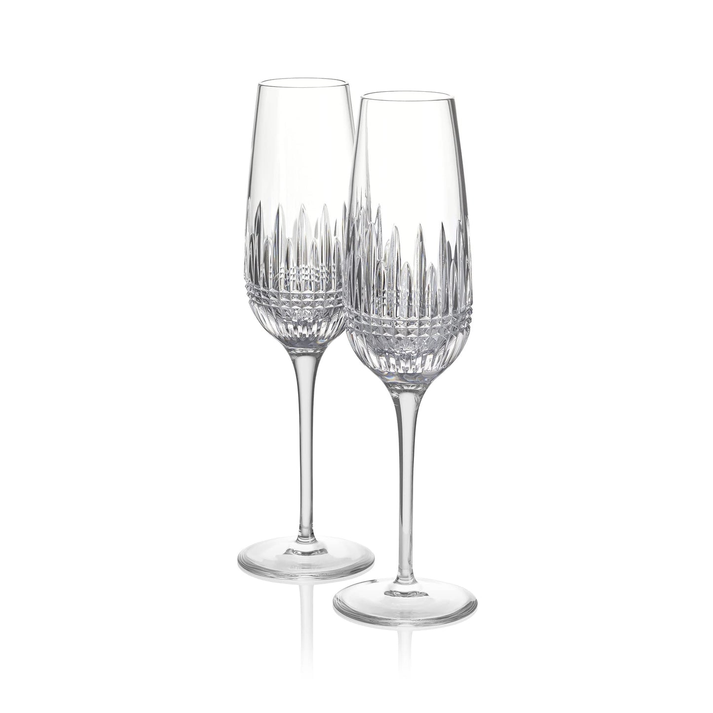 Waterford Lismore Diamond Essence Flute Pair