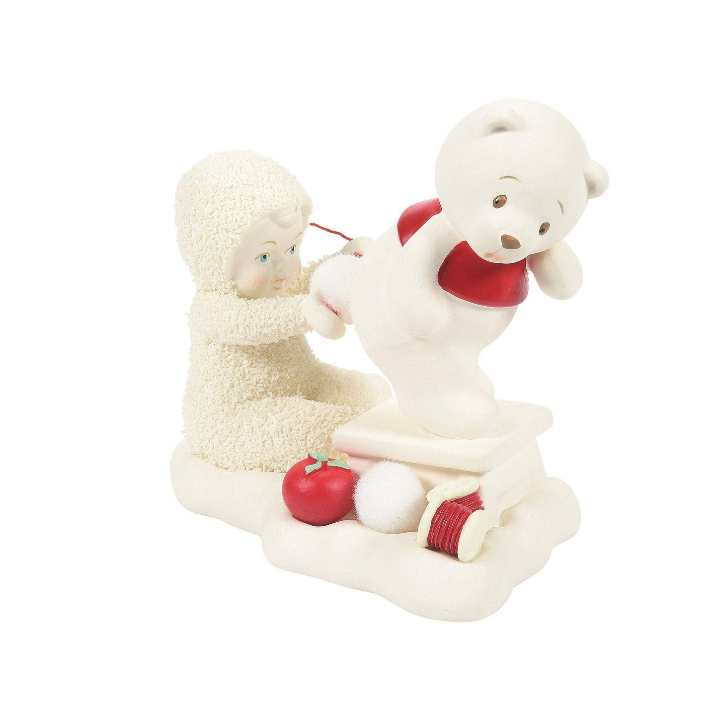 Department 56 Snowbabies Classics Christmas Memories Tip-to-Tail Repairs Figurine, 4.13 Inch, Multicolor