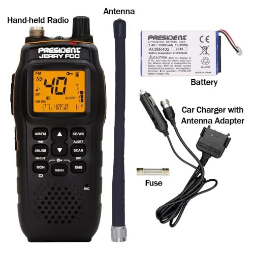 President Jerry FCC AM/FM Portable Radio with Vehicle Charging System - Perfect for The Road Warrior!