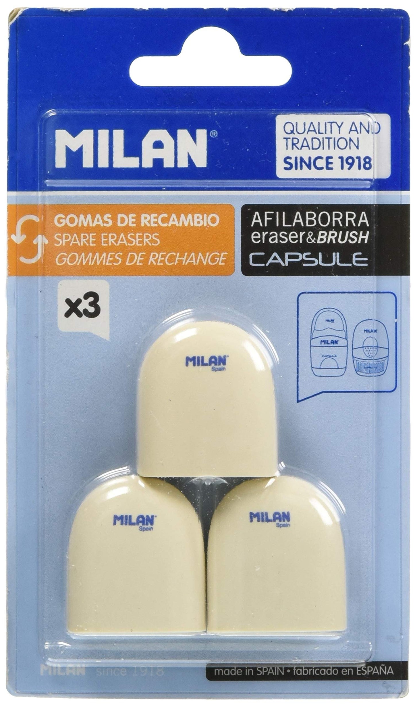 MILAN Eraser Replacement Spare Eraser 03825