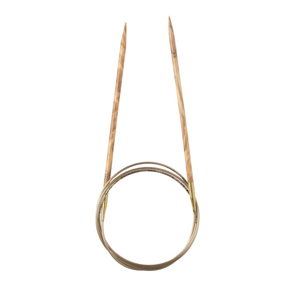 Addi Olive Wood 32 inch (80cm) Circular Knitting Needles; US Size 2 (3 mm), Made in Germany - 575-7/80/3