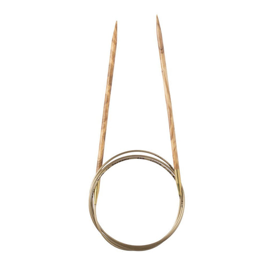 Addi Olive Wood 32 inch (80cm) Circular Knitting Needles; US Size 2 (3 mm), Made in Germany - 575-7/80/3