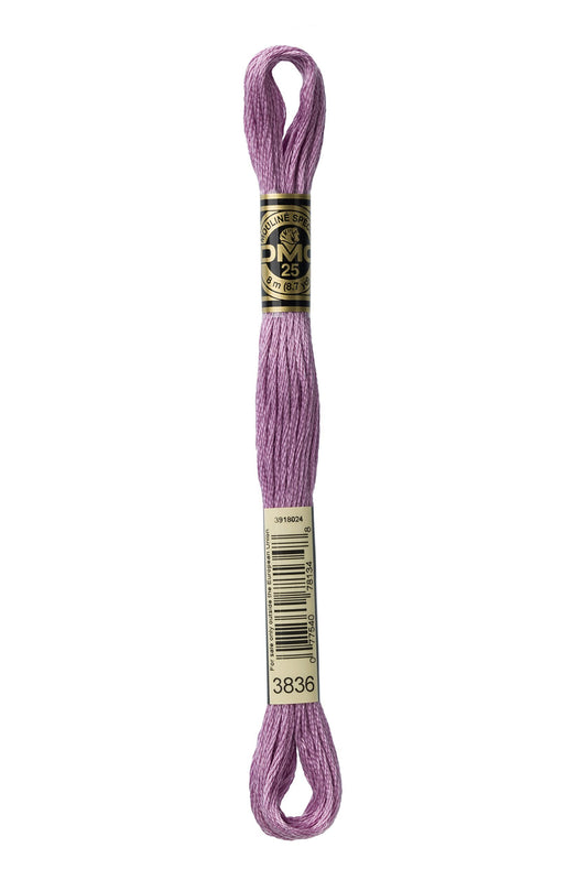 DMC Thread 6-Strand Embroidery Cotton 8.7 Yards Light Grape 117-3836 (12-Pack)