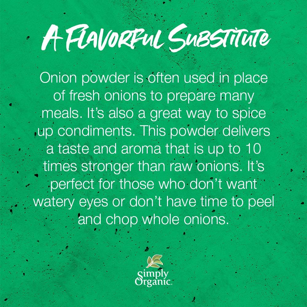 Simply Organic White Onion Powder, Certified Organic | 3 oz | Allium cepa