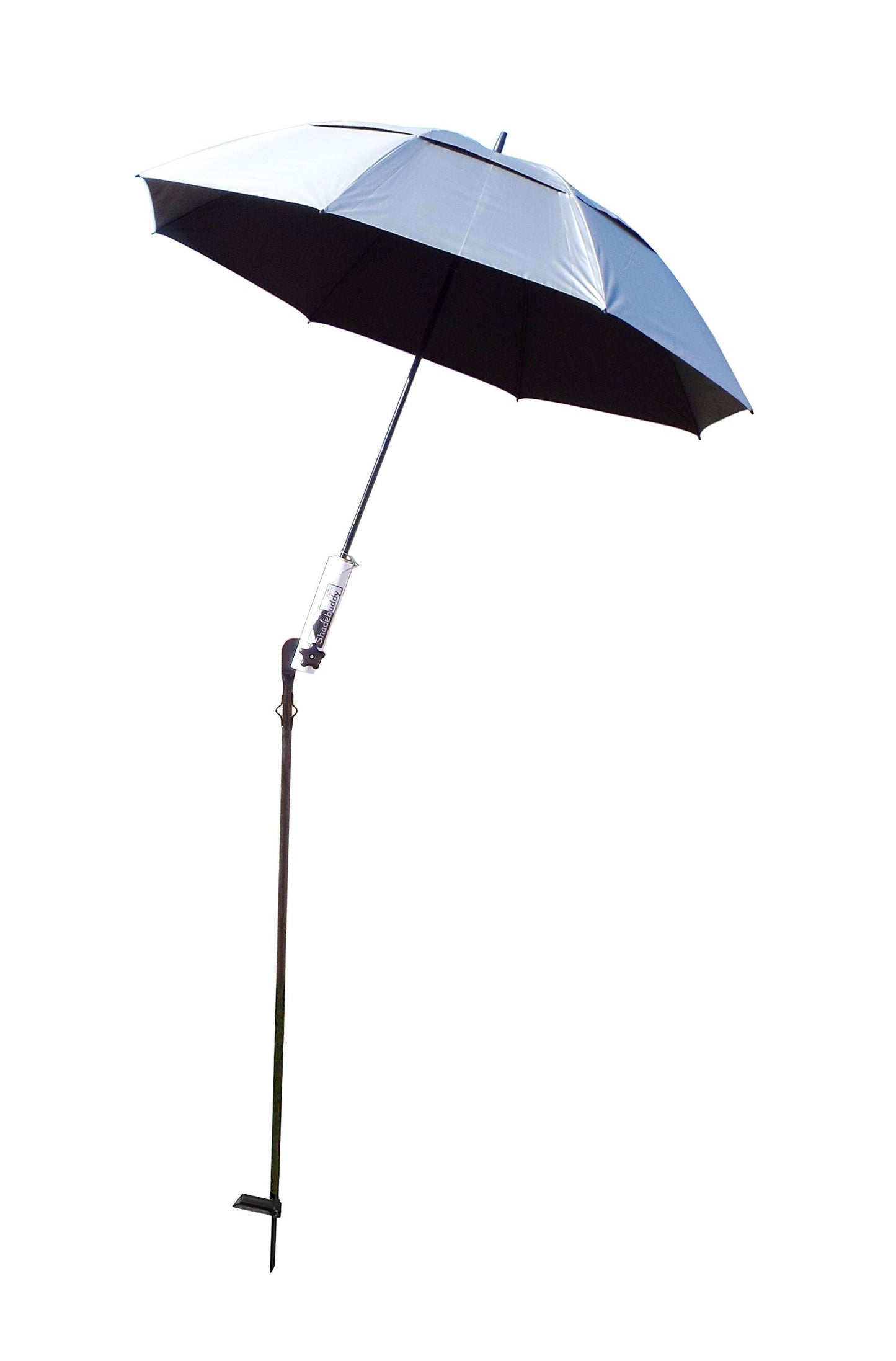 Guerrilla Painter 309SB60B Shadebuddy Umbrella Stand with Umbrella and Bag Silver