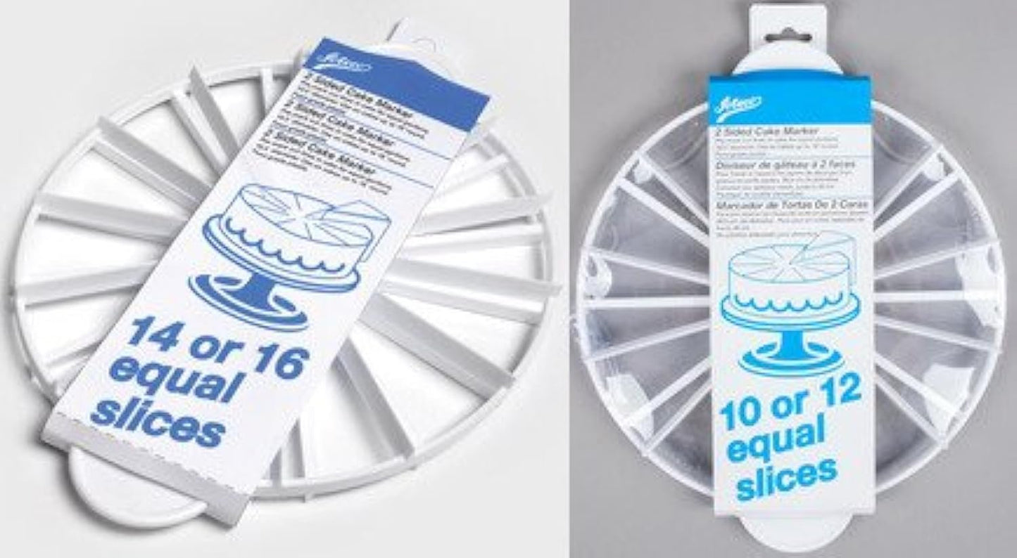 Ateco Set of 2 Cake Portion Markers: 10 or 12 Slices + 14 or 16 Slices