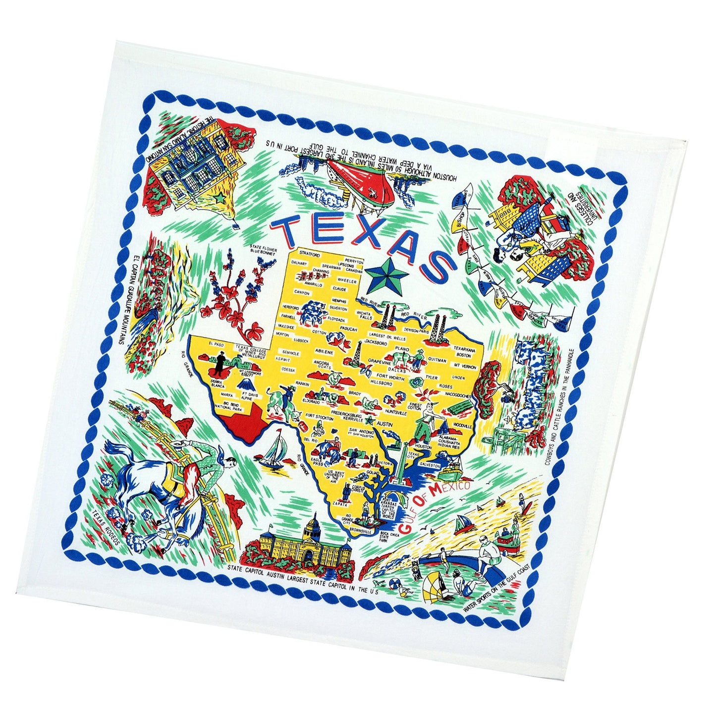Texas State Map Kitchen Towel
