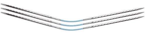 addi Flexiflips2 [Squared] Long Flexible Double-Point Knitting Needles, Set of 3 (US 1 (2.5 mm))