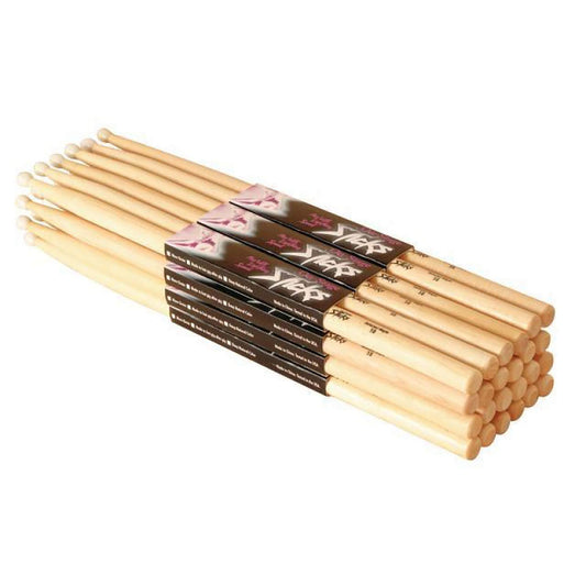 On Stage Hickory Drum Sticks - 12 Pair, Nylon Tip