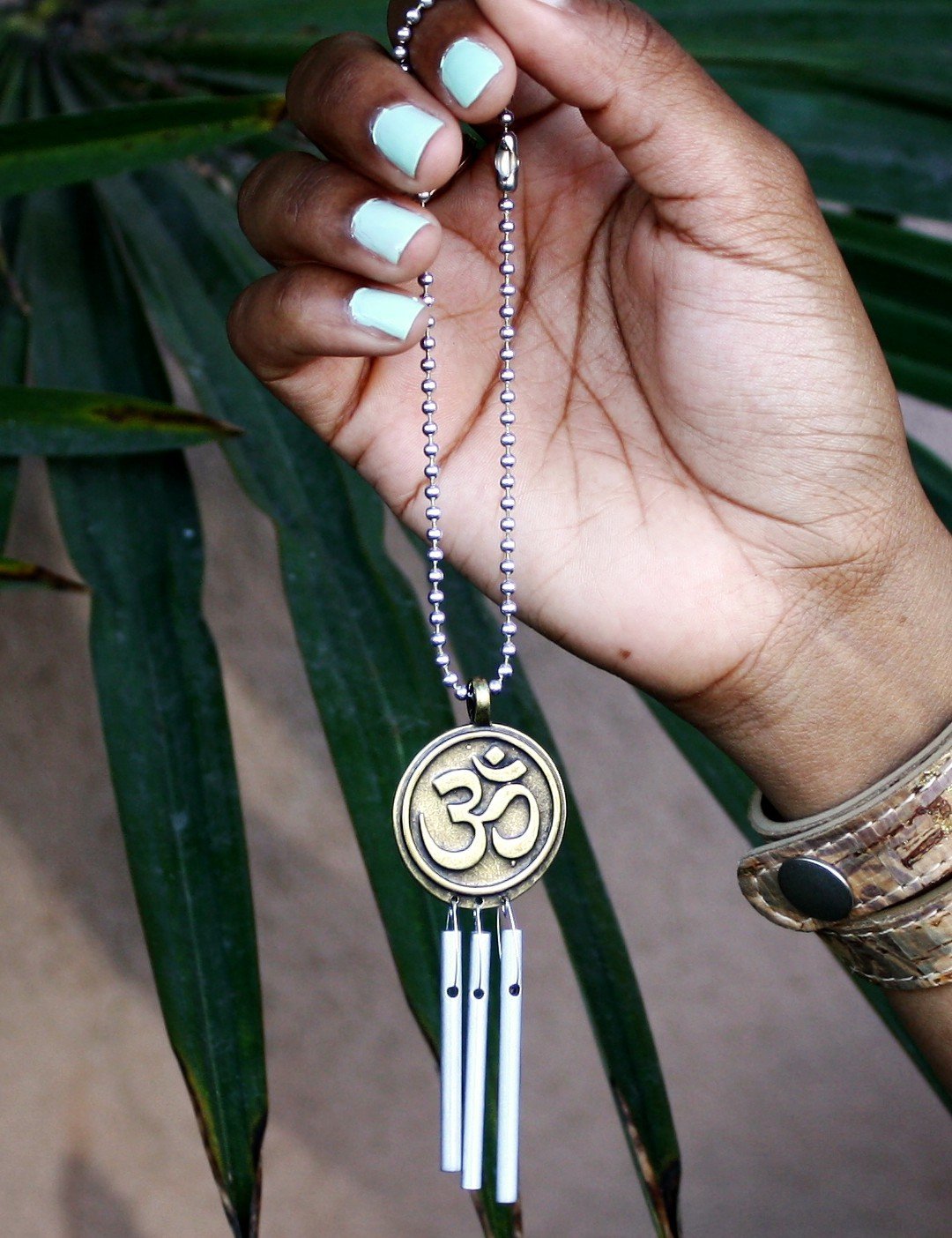 Jacob's Musical Car Charm, Om Symbol Mini Wind Chime