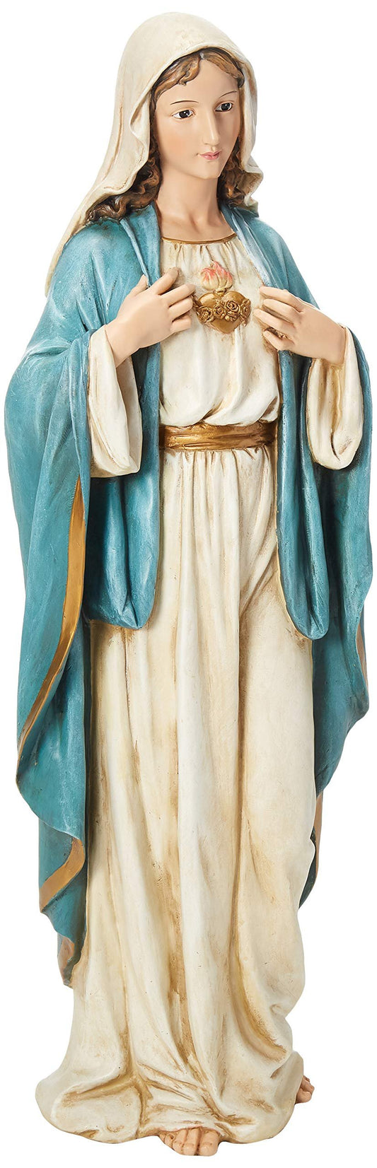 Joseph's Studio by Roman – 37" Immaculate Heart of Mary Statue – Catholic Religious Figurine for Home or Church Decor – Elegant Indoor Spiritual Accent