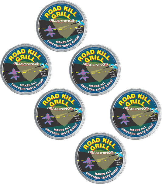 Dean Jacobs Road Kill Grill Seasoning Rub, 2.4-Ounce Tins (Pack of 6)