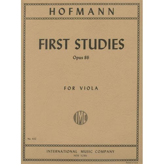 Hofmann, Richard - First Studies, Op. 86 - Viola solo - International Edition