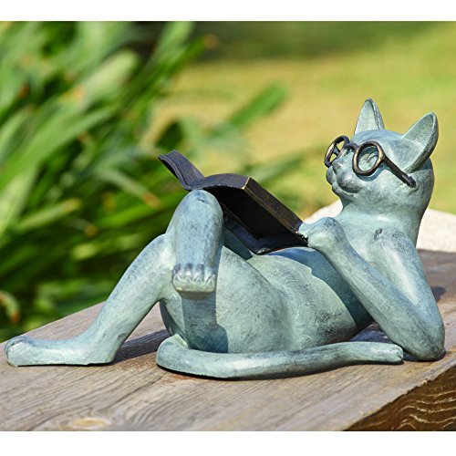 SPI Home 33650 Literary Cat Garden Sculpture