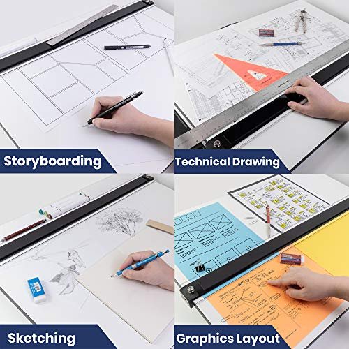 Pacific Arc Drafting Board, Portable Drafting Table with Parallel Bar, Parent