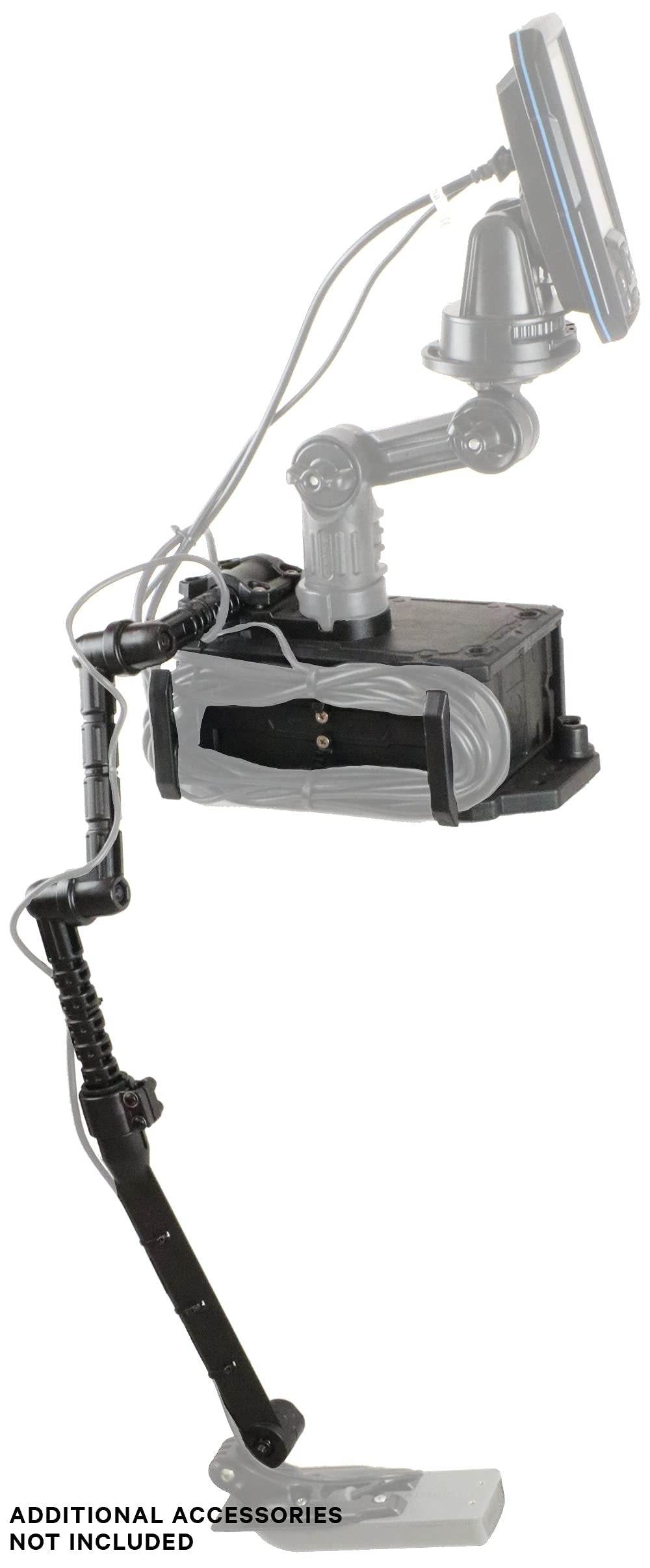 YakAttack CellBlok Battery Box & Switchblade Transducer Arm Combo - Color Options | USA Made | Kayak Fish Finder Mounting | Compact & Tool-Free Install | Track Compatible | Universal Kayak Accessory
