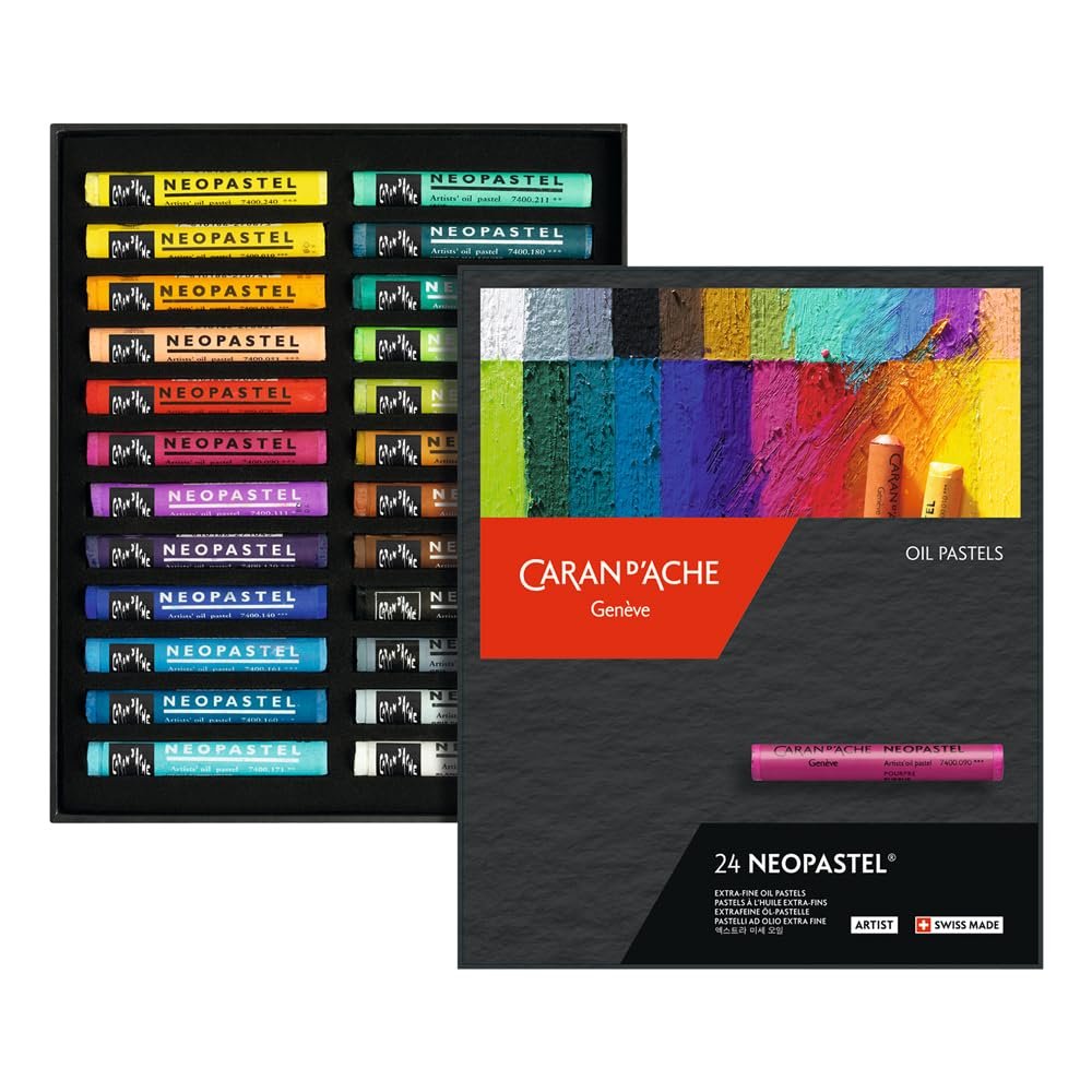 Caran D'ache Neopastel Oil Pastels Set Of 24 (7400.324)
