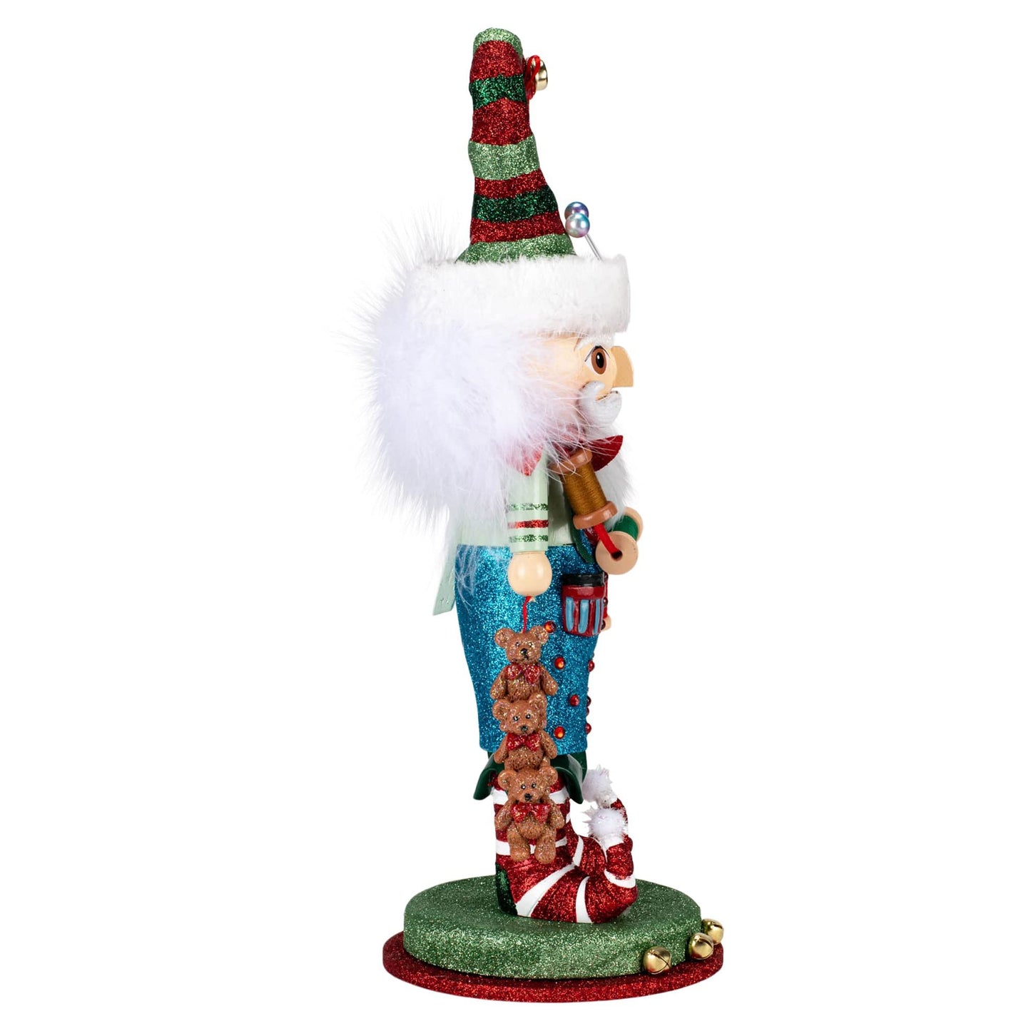 15-Inch Hollywood Elf with Teddy Bear Nutcracker