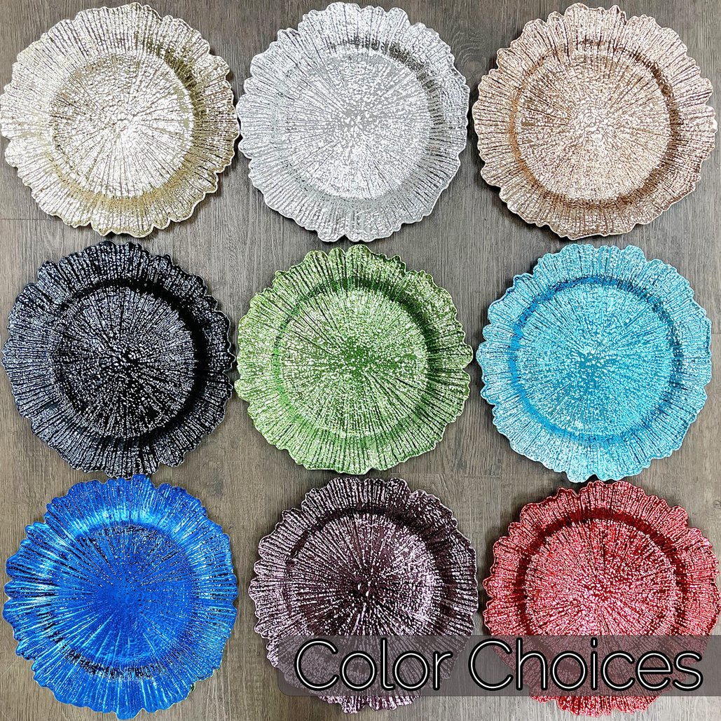 allgala Heavy Quality Round Charger Plates - Elegant Gold Chargers for Dinner Plates