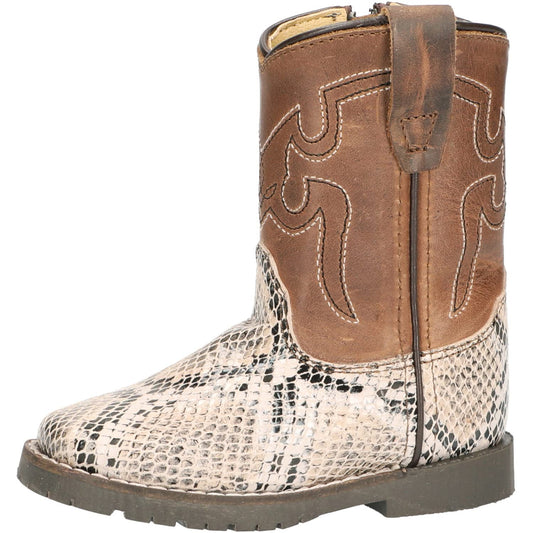 Smoky Mountain Boots | Autry Series | Toddler’s Western Boot | Square Toe Leather | TPR Sole & Walking Heel | Leather and Man-made uppers & Man-Made Lining