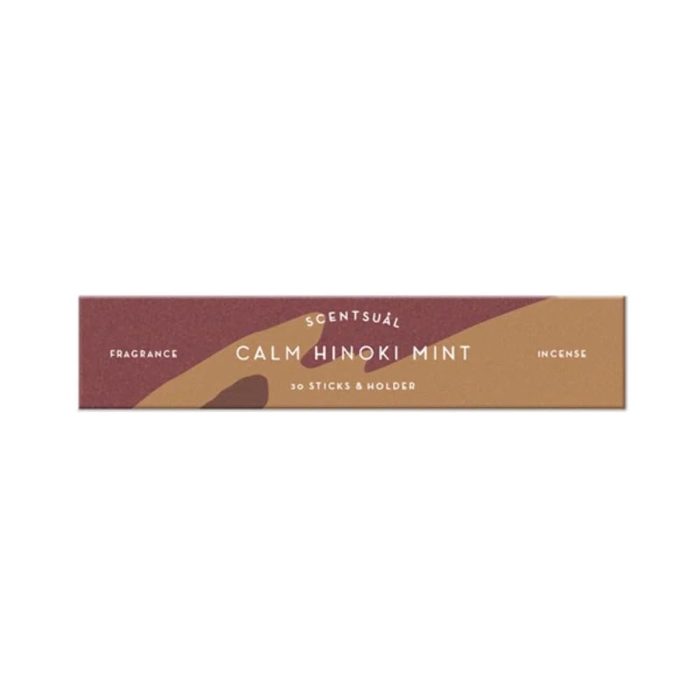 SCENTSUAL Incense - Calm Hinoki Mint 30 Sticks by NIPPON KODO, Japanese Quality Incense Since 1575