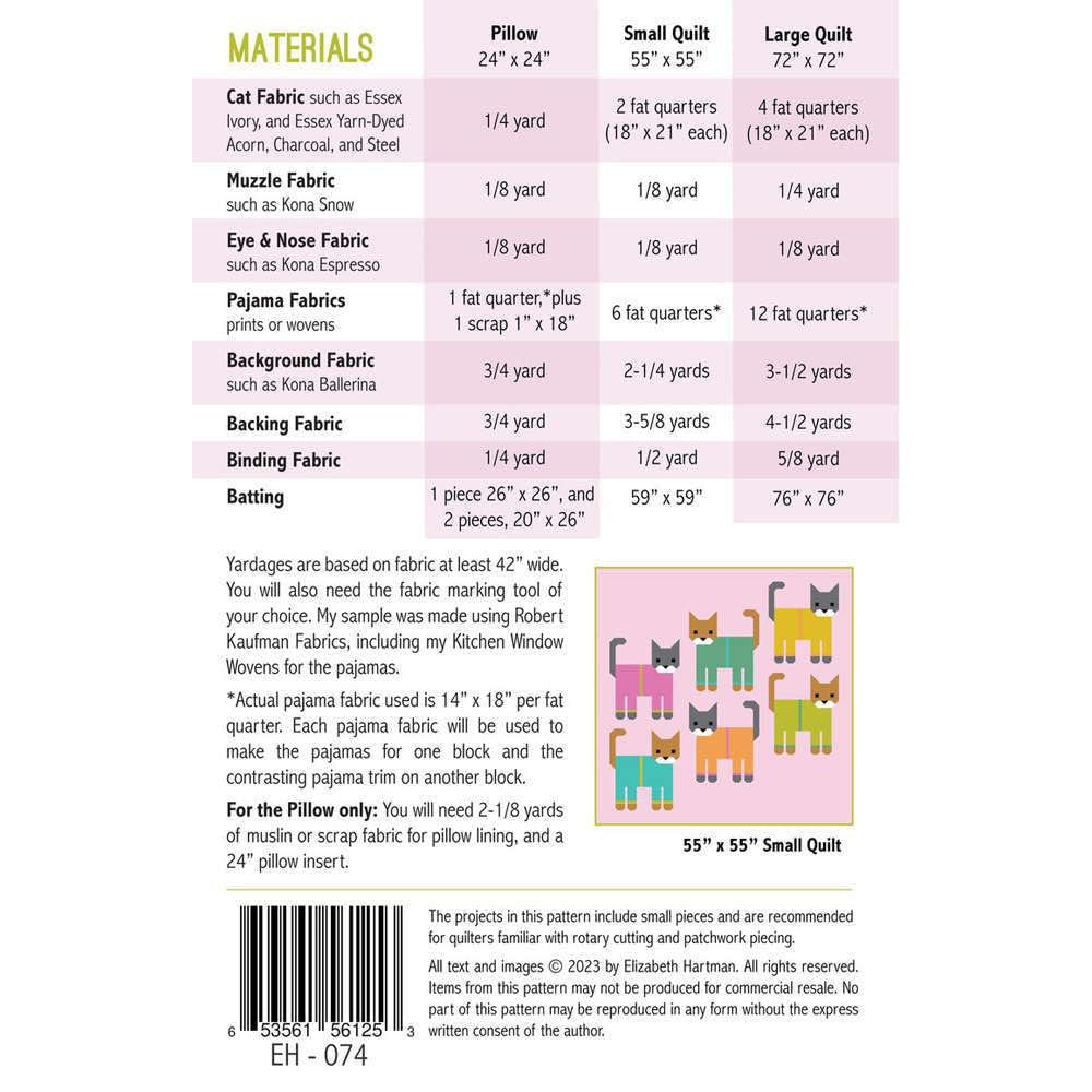Cats in Pajamas Quilt Pattern