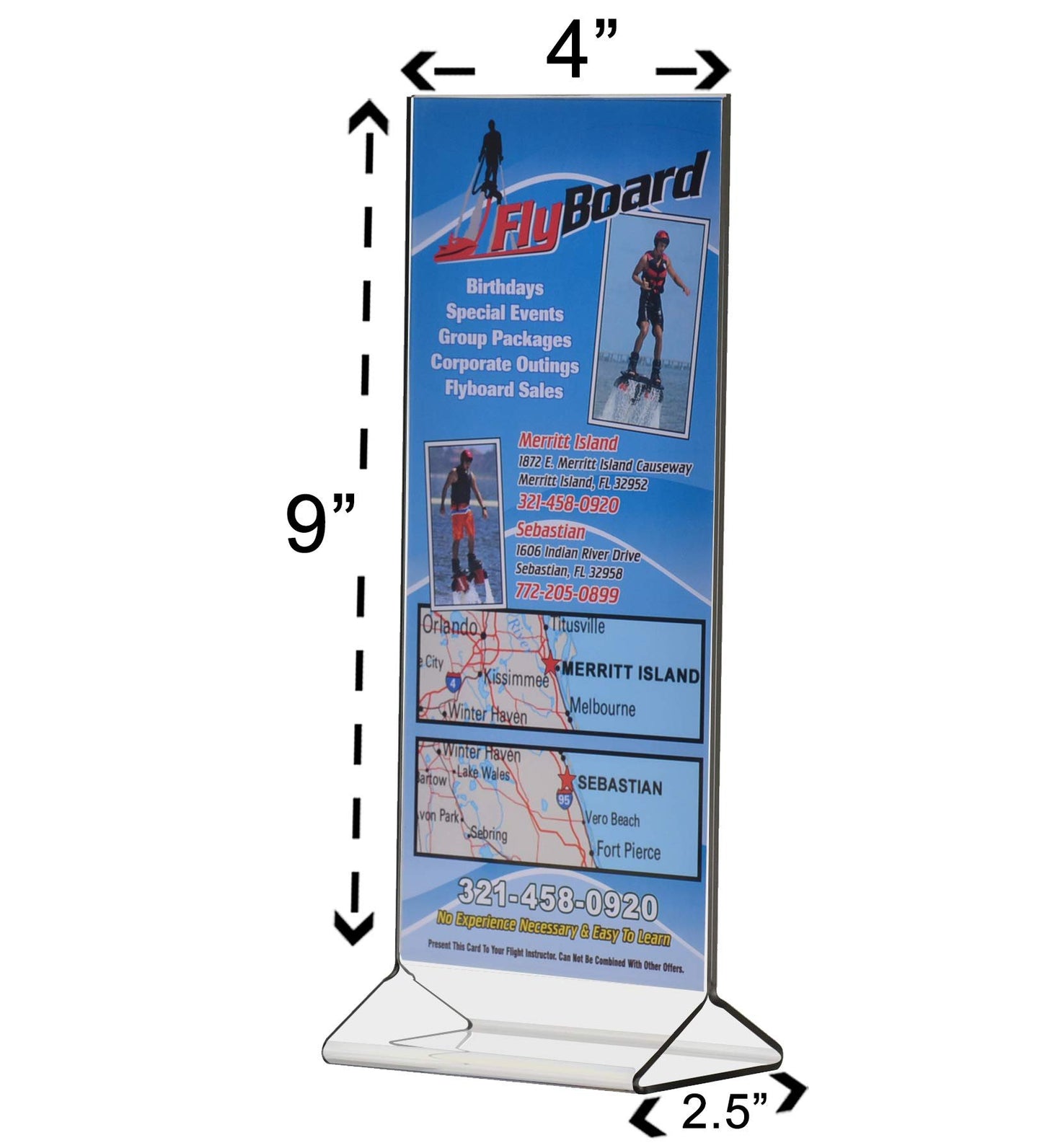 Counter Sign Holder Table Ad Frame Top Load Menu Promo POP Display Signage Stand Clear Acrylic