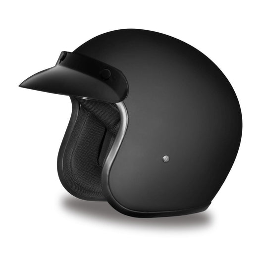 Daytona Helmets Retro 3/4 Open Face Motorcycle Helmet - Vintage Style, DOT Approved Helmet for Men & Women, Lightweight, Adjustable Fit, Removable Visor - Bike, Moped, Chopper, Scooter Helmet