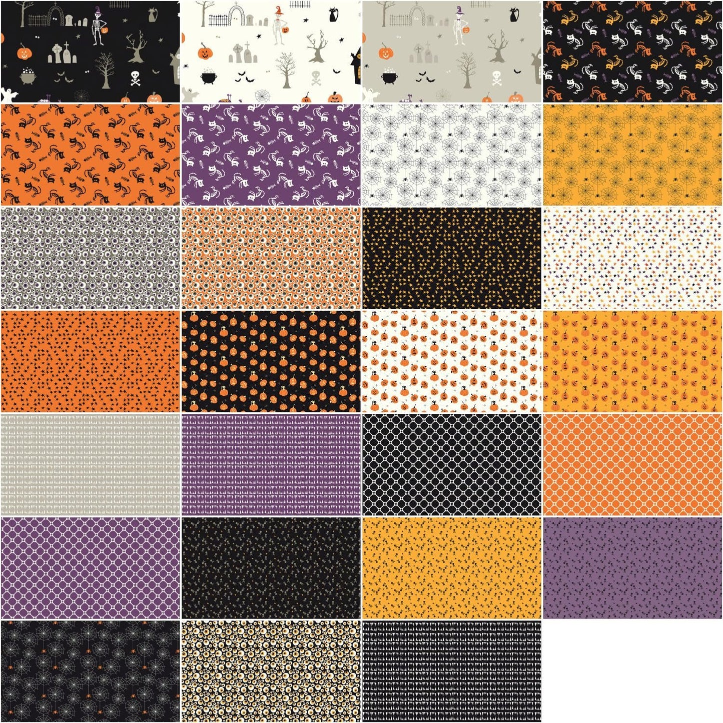 Sandy Gervais Beggar's Night 27 Fat Quarters Riley Blake Designs FQ-14500-27, Assorted