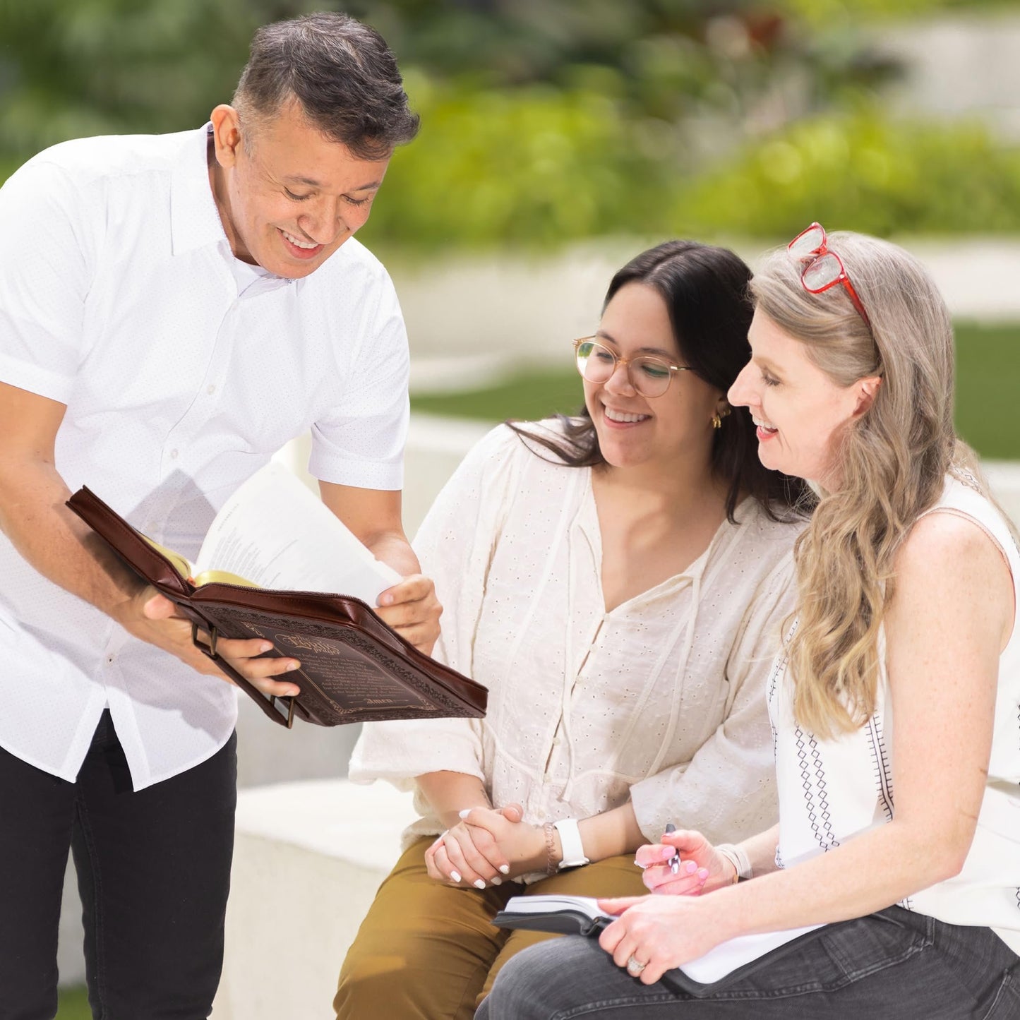 Christian Art Gifts Classic Bible Cover: The Lord's Prayer - Matthew 6:9-13 Inspirational Bible Verse, Brown