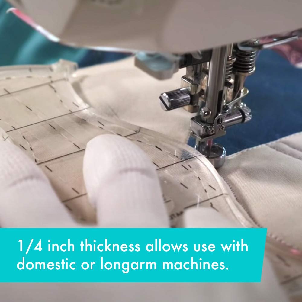 Creative Grids Machine Quilting Tool Elvira – CGRQTA6 – Made in USA, Non-Slip Grip Acrylic Quilting & Sewing Template Ruler for Free-Motion quilt Patchwork Design on Domestic Sewing & Longarm Machines