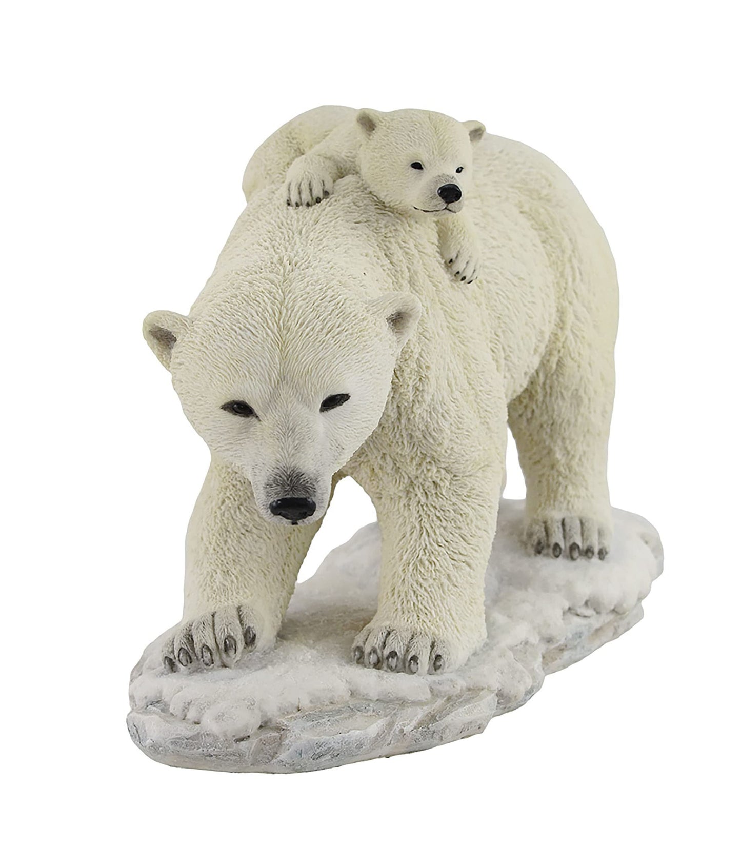 Things2Die4 Polar Bear Mother with Adorable Freeloading Cub Statue