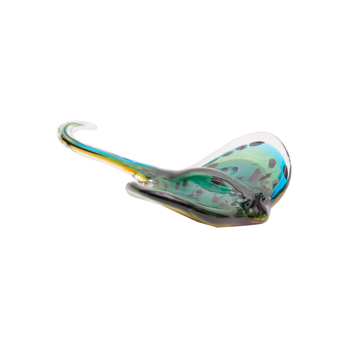 Beachcombers Glass Stingray Figure Figurine Multicolored