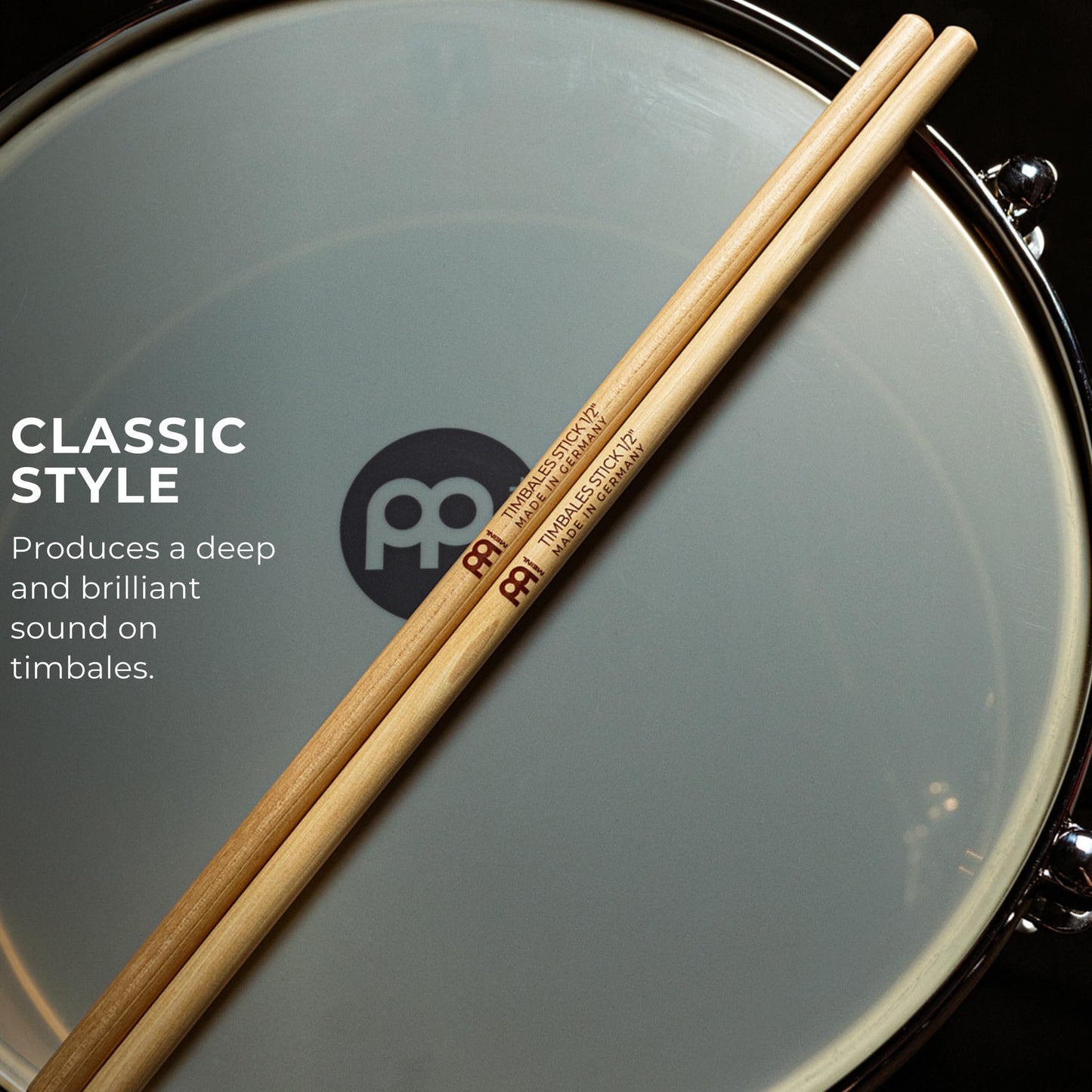 Timbale Sticks American Hickory - Great For Cowbells, Woodblocks & Cymbals as Well