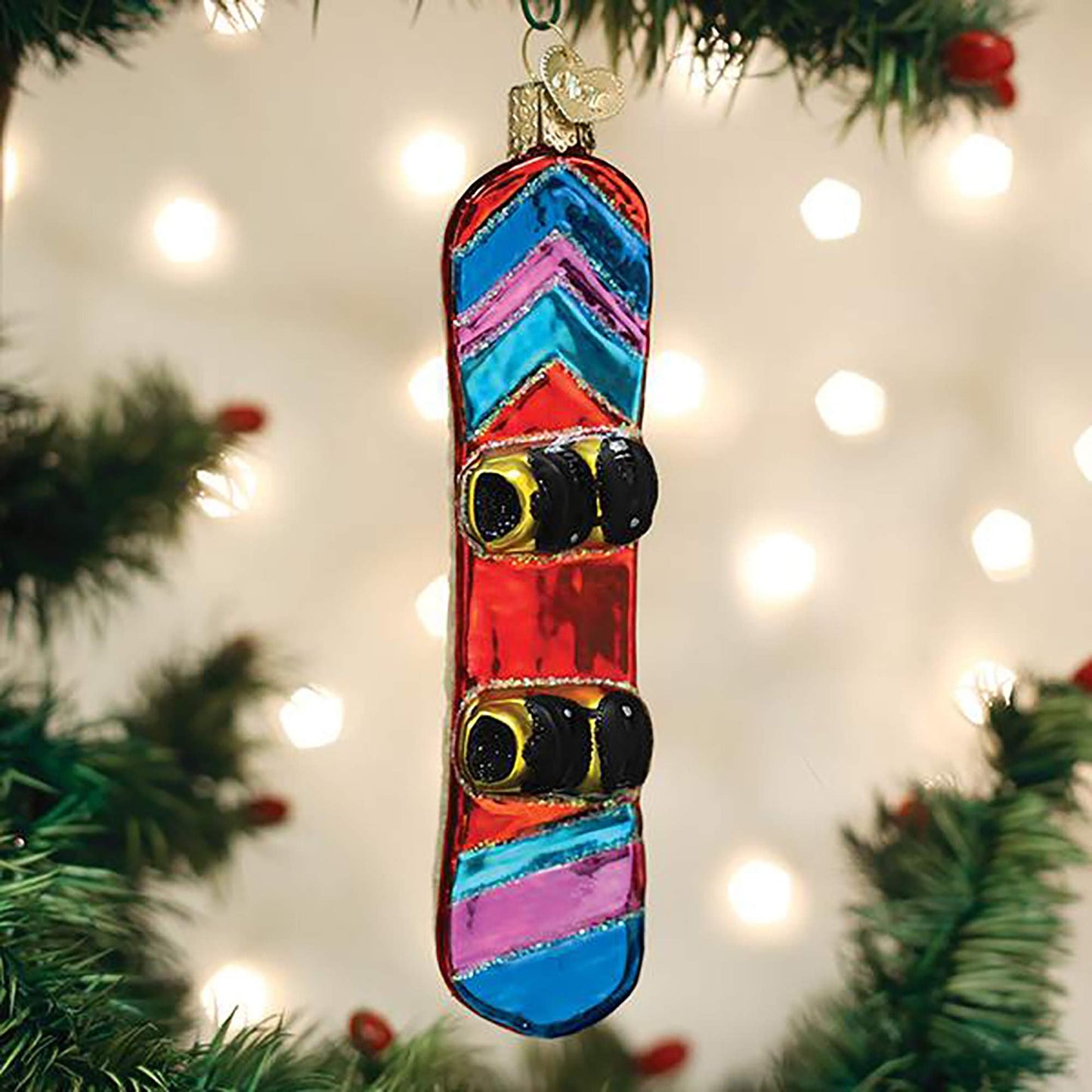 Old World Christmas Ornaments Snowboard Glass Blown Ornaments for Christmas Tree