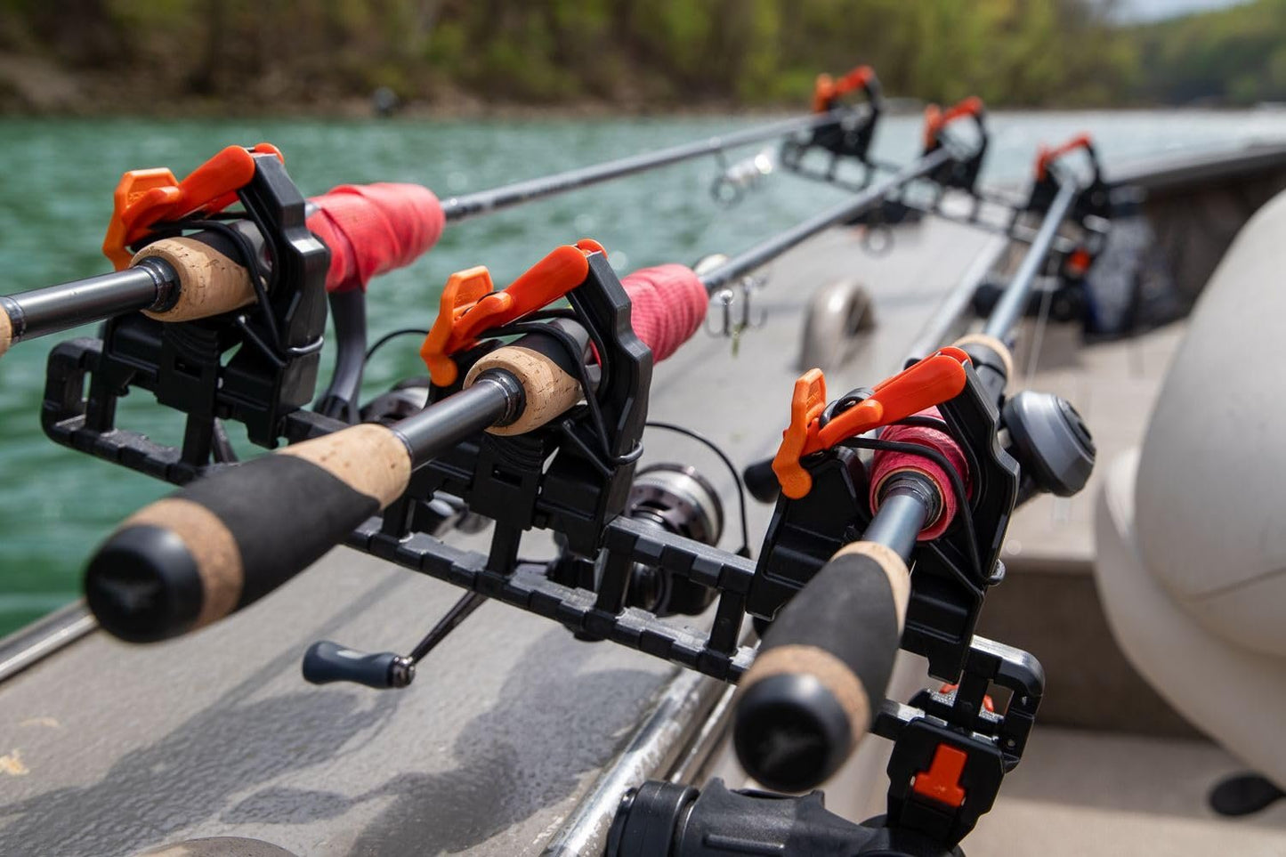 YakAttack SideStage Pro Rod Rack - Set of 2 with Style Options | Horizontal Fishing Rod Holder & Stager | Includes ClickTrac Rails & FlipGrips | Made in USA