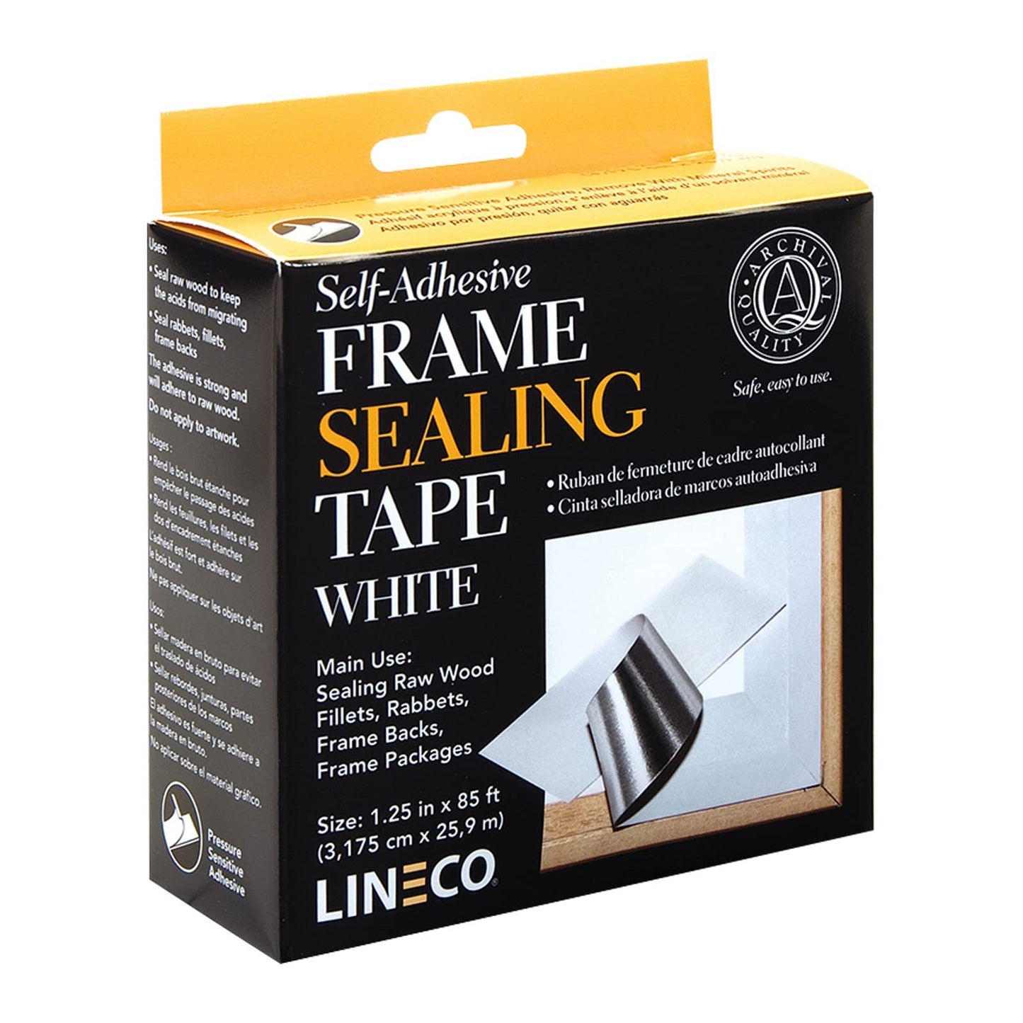 Lineco, Archival Self-Adhesive Frame Sealing Tape, Acid-Free, Non-Yellowing Tape for Sealing Frame Backing, DIY