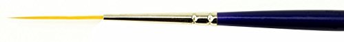 Set of 4 Size 0-4 Series 444VII The Virus II Scrolling Script Pinstriping Brush with Soft Golden Synthetic Hair