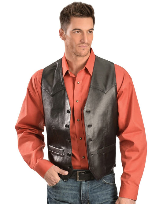 Scully Men's Lamb Leather Vest - 503-189