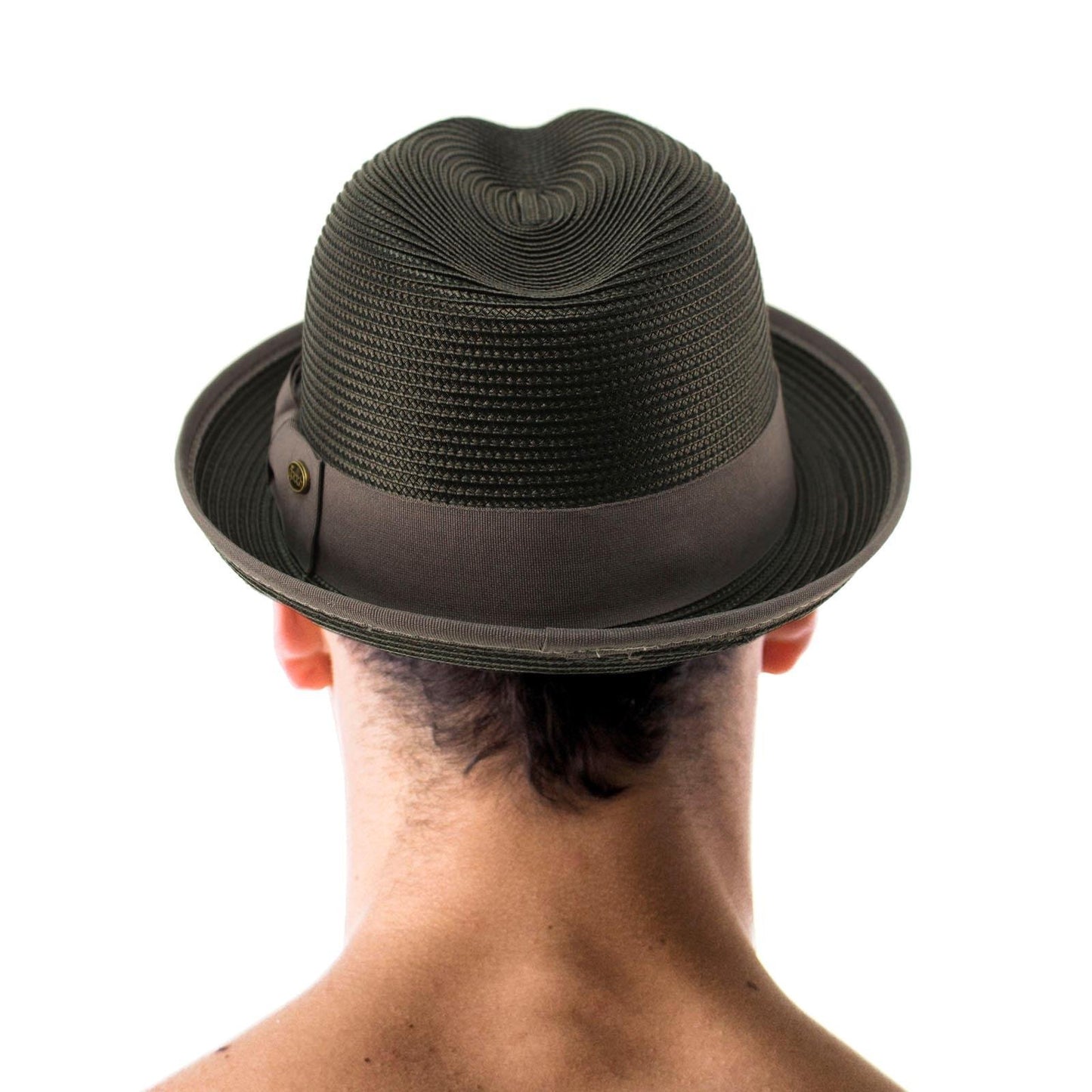 Epoch Men's Classy Travel Crushable 2tone Derby Fedora Upturn Curl Brim Hat