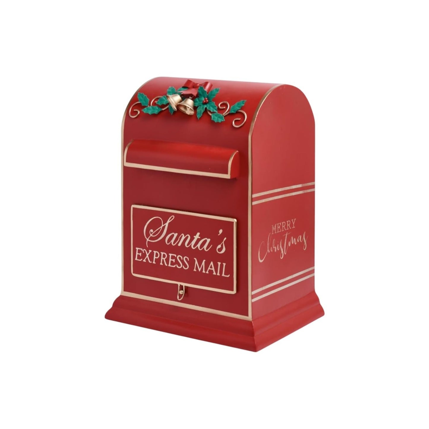 16-Inch Santa’s Express Mail Box – Decorative Christmas Mailbox for Letters to Santa – Holiday Home Display by December Diamonds – New 2025
