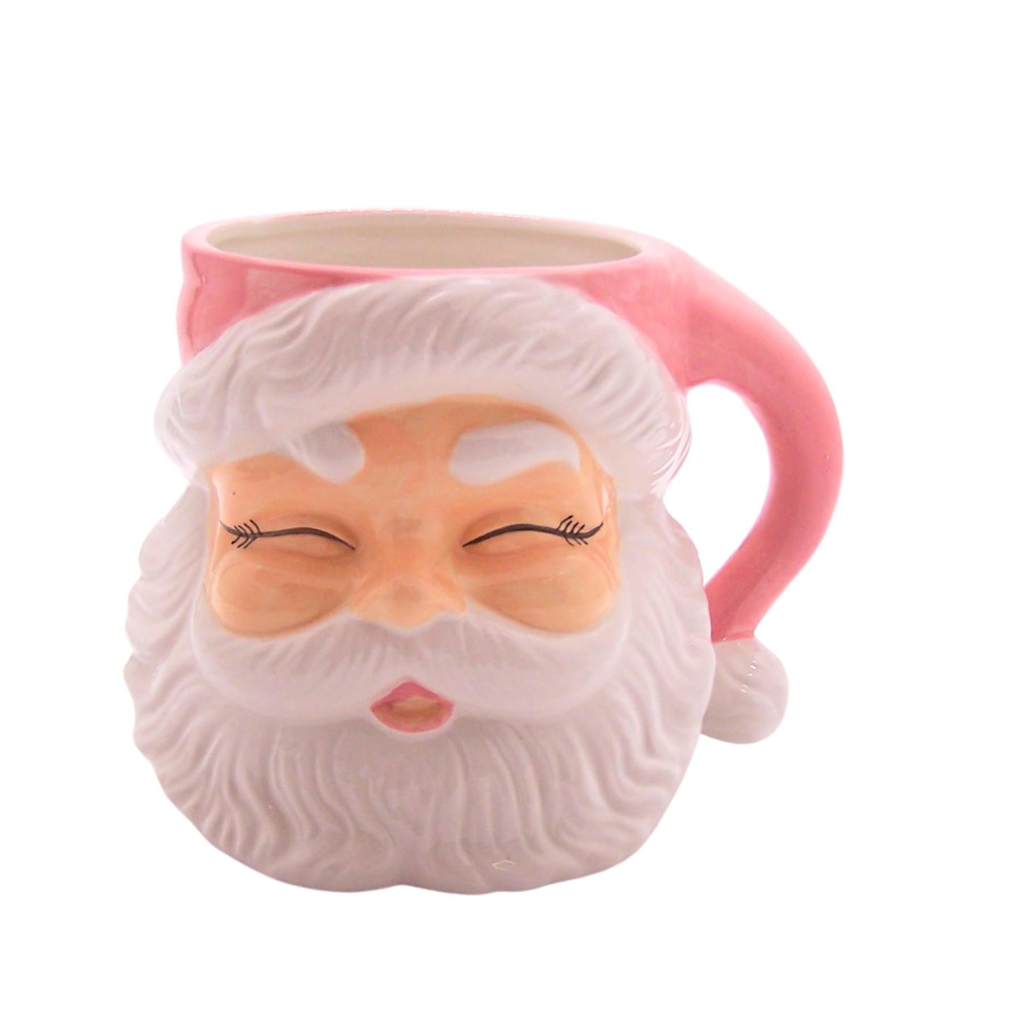 Raz Imports Jingle & Cocoa 7.5" Pink Santa Container