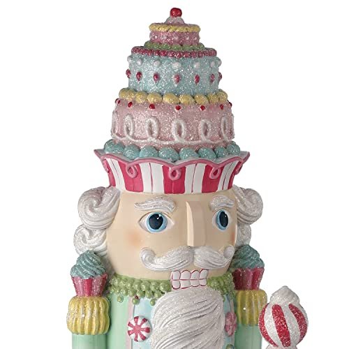 Regency International Resin Pastel Peppermint Nutcracker, 22 Inches, Figurine, Christmas, Tabletop Decor