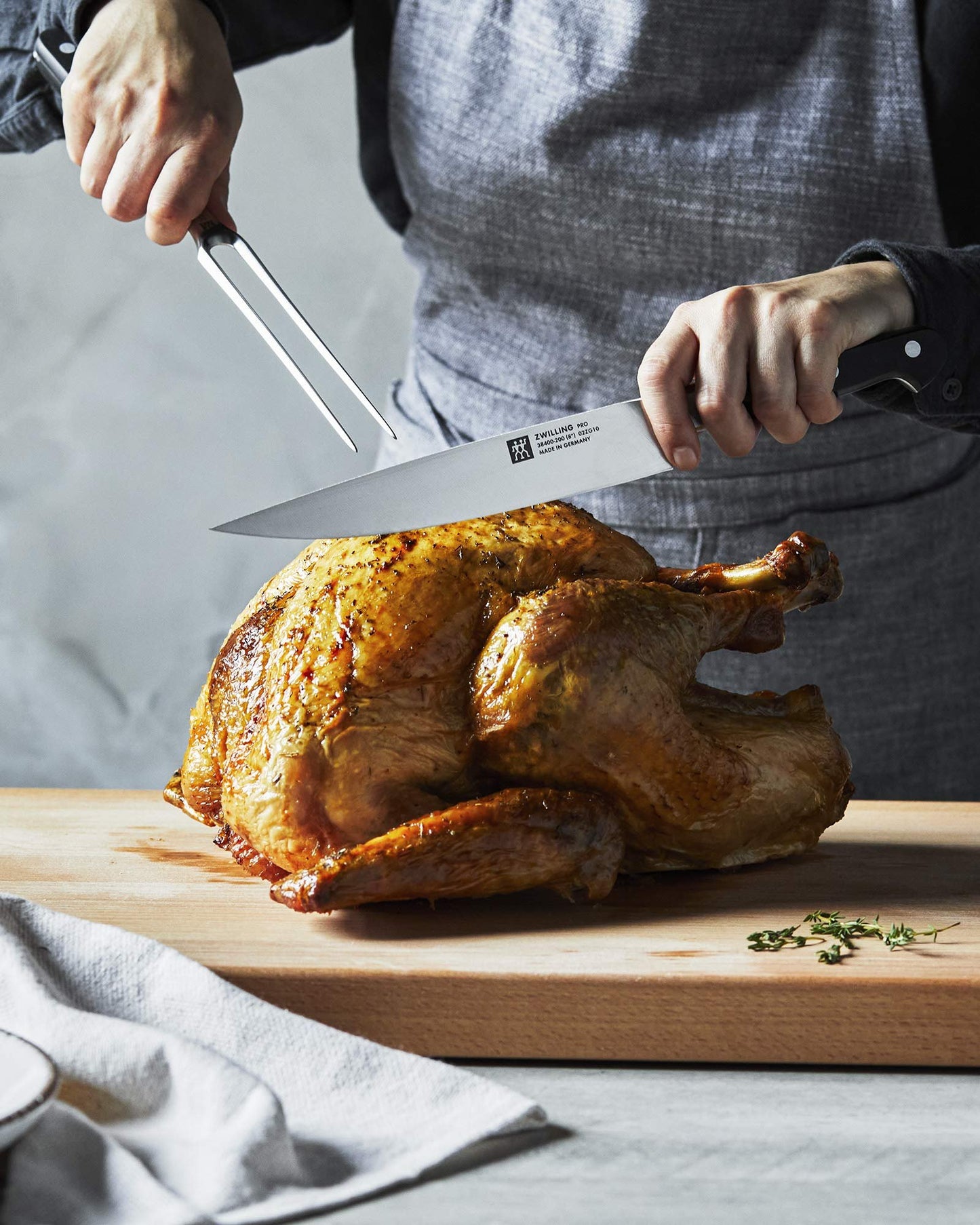 ZWILLING Pro 2-pc amp Carving Knife & Fork Set