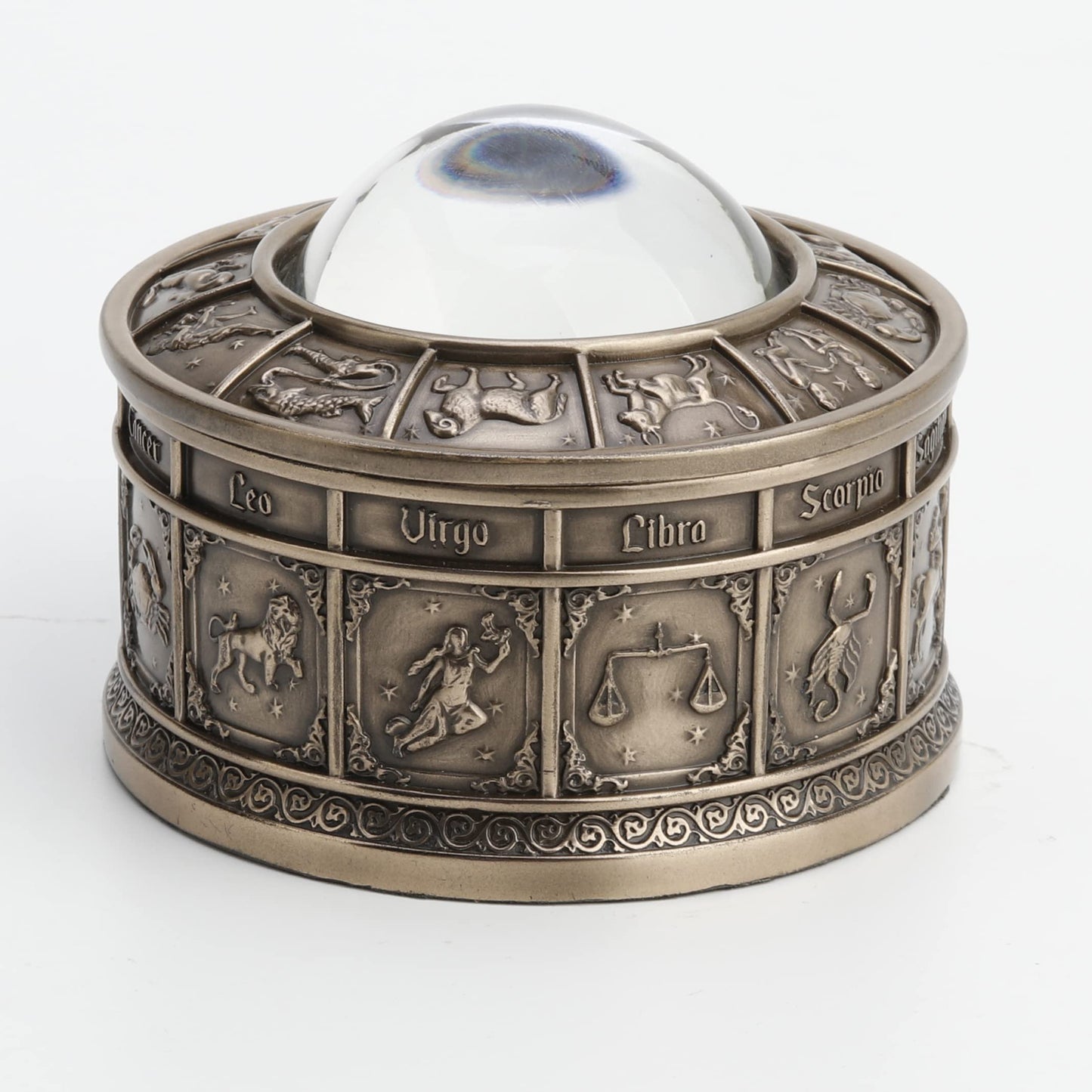 Veronese Design 2 3/4" Tall Eye of Providence Free Mason Trinket Box Cold Cast Resin Antique Bronze Finish Sculpture Gift