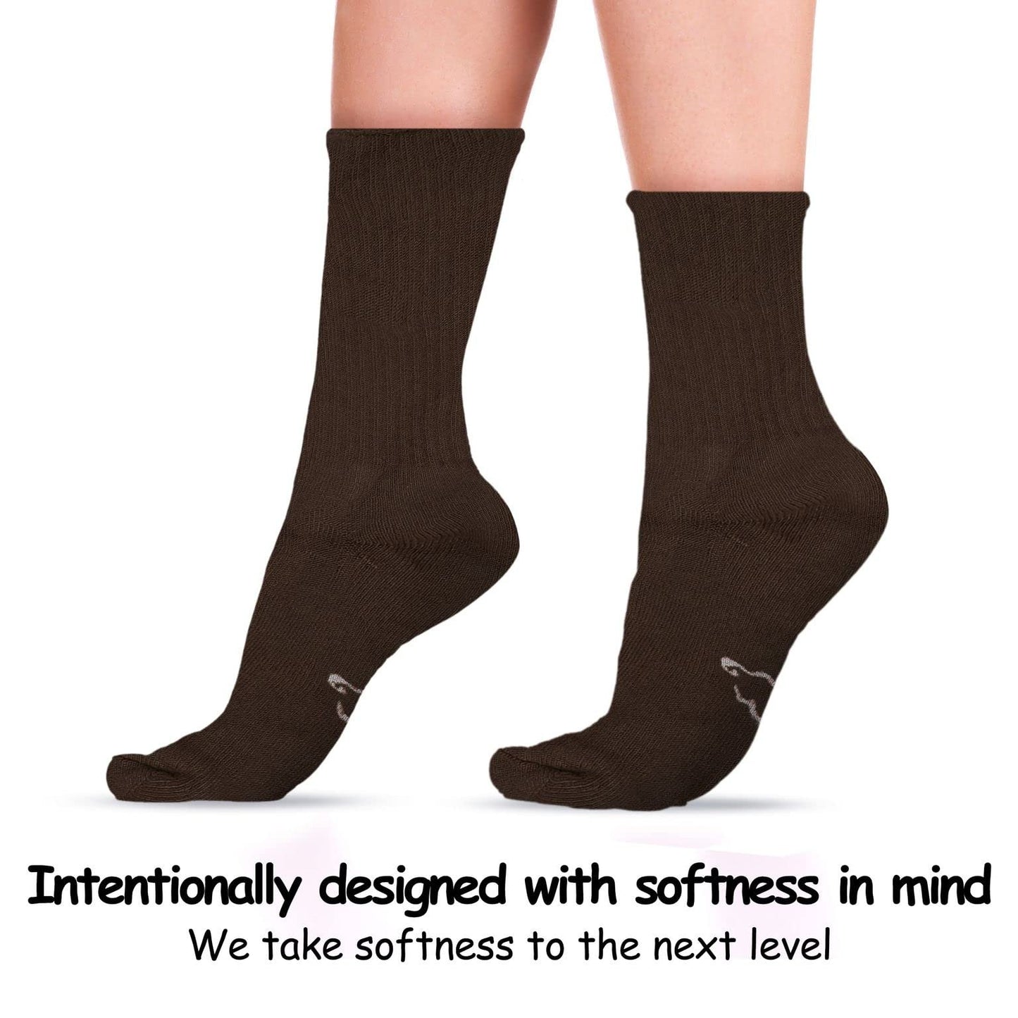 World's Softest Classic Crew Socks - Ultra Soft Crew Socks for Women and Men