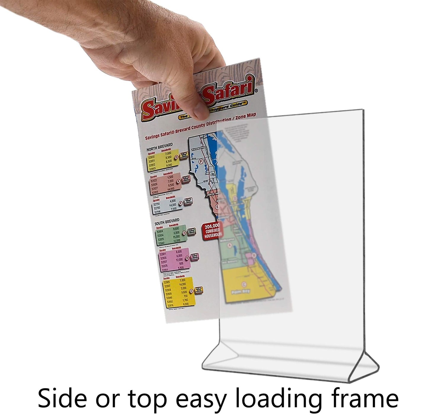Counter Sign Holder Table Ad Frame Top Load Menu Promo POP Display Signage Stand Clear Acrylic