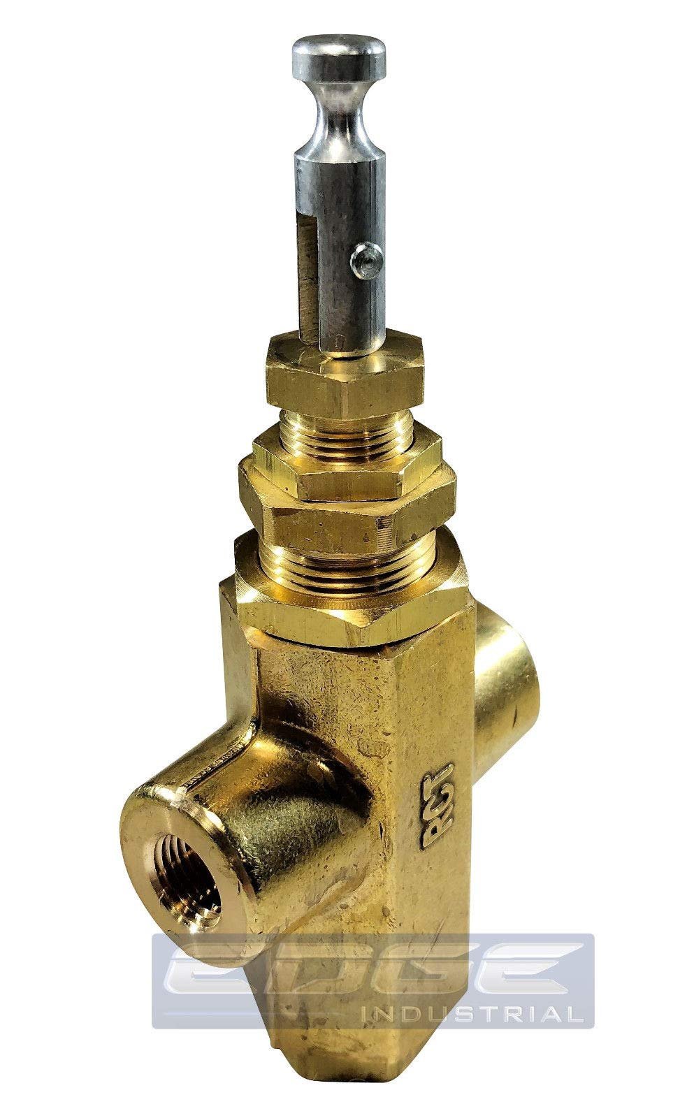 PILOT CROSS UNLOADER VALVE MOUNTING BOSS AIR COMPRESSOR, 1/4" FEMALE NPT FNPT (140-175 PSI)