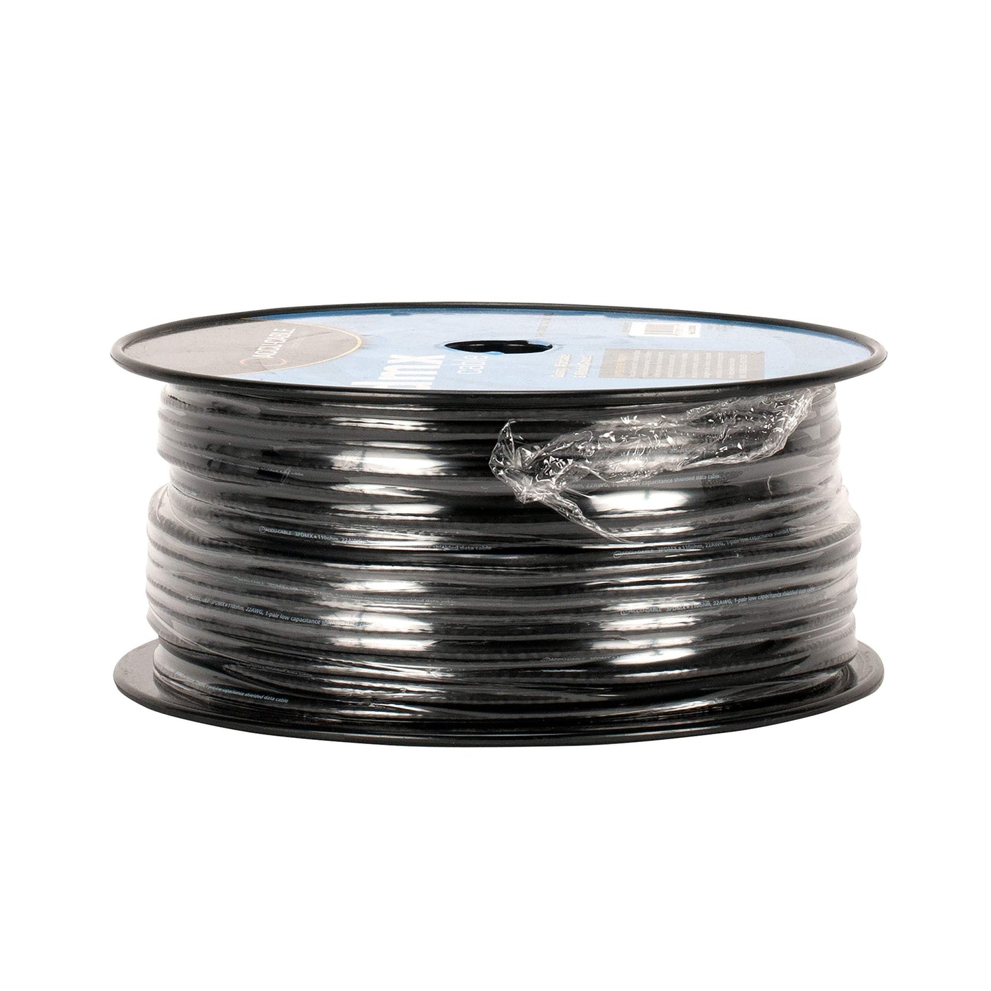 Accu Cable AC3CDMX300, DMX Stage Light Cable, 3 Pin DMX Extension Cable Spool (300 FT)