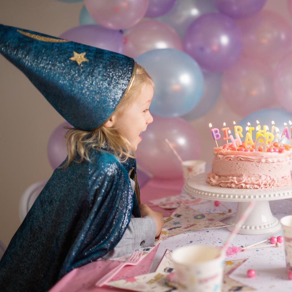 Great Pretenders Starry Night Wizard Costume for Kids – Cape & Hat Set for Dress-Up, Pretend Play & Halloween